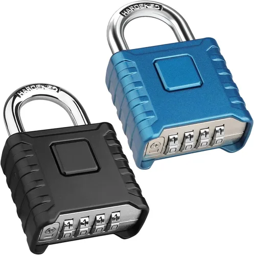 Miniatura 11 de Paquete de 2 Candados de Combinación Grandes [Desbloqueo con Un Toque], Diyife® Candado Resistente para Exteriores a Prueba de Intemperie Diseño