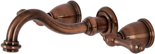 Miniatura 7 de Kingston Brass KS3123AL - Grifo de baño de montaje en pared central de 8 pulgadas, latón antiguo