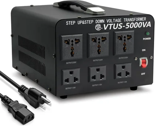 Miniatura 12 de Cantonape Convertidor de transformador de voltaje de 800 vatios de aumento y bajada de 110-120 voltios a 220-240 voltios y de 220-240 voltios a