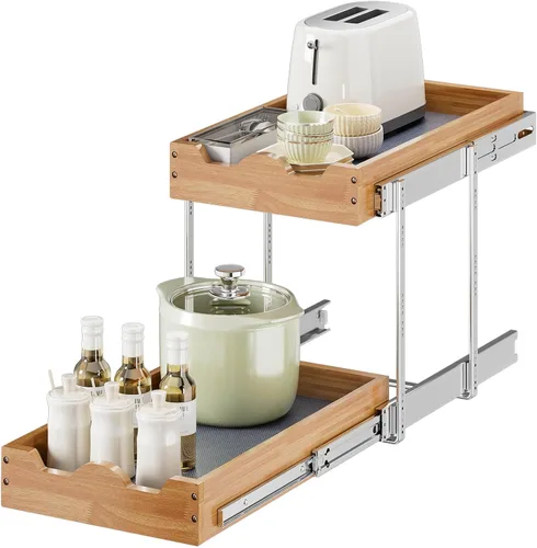 Miniatura 15 de OCG Cajones extraíbles para armarios de cocina de 14 pulgadas de ancho x 21 pulgadas de profundidad, estante de cajón de madera deslizante, estantes