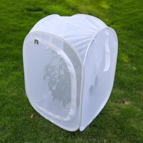 Miniatura 7 de Jaula desplegable para insectos y mariposas con terrario de malla transparente, 16 x 16 x 24 pulgadas