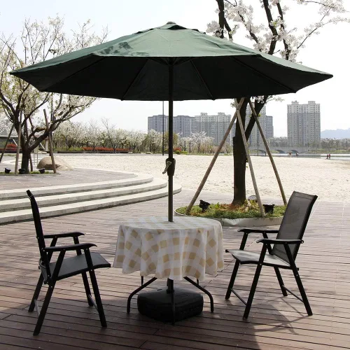 Miniatura 2 de Melaluxe - Mantel impermeable resistente a las manchas para exteriores con agujero para sombrillas y cremallera