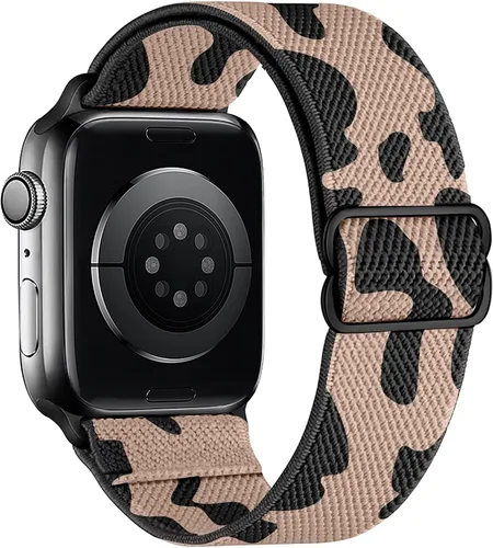 Miniatura 25 de Correas elásticas de nailon compatibles con Apple Watch de 1.496 pulgadas, 1.575 pulgadas, 1.614 pulgadas, 1.654 pulgadas, 1.732 pulgadas, 1.732