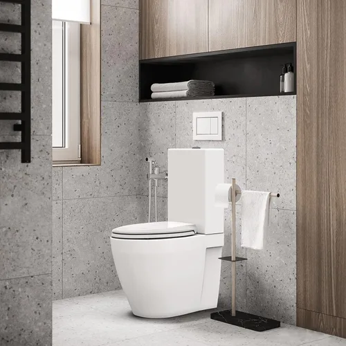 Miniatura 6 de Asiento de inodoro alargado duradero con cierre suave y lento, fácil de instalar y limpiar, nunca se afloja, blanco, se adapta a la mayoría