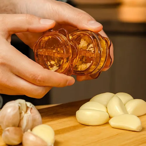 Miniatura 3 de Angel's Peel Lounge Picadora de ajo, molinillo manual de ajo para preparación rápida de comidas, herramientas de cocina para picar ajo, jengibre