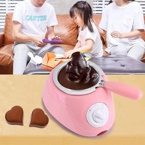 Miniatura 2 de Derretidor de chocolate, olla de plástico para derretir chocolate caliente, máquina eléctrica de fundición, herramienta de cocina con juego de Rosa