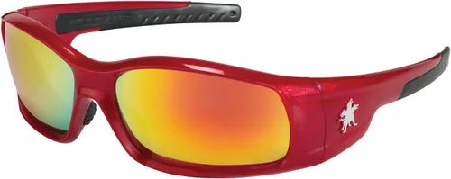 Miniatura 6 de MCR Safety SR110 Lentes de policarbonato de seguridad de aspecto atrevido con doble lente con marco negro pulido y lente transparente