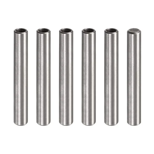 Miniatura 8 de uxcell Pasador de rosca interna M5 6 unids 0.315x3.937 in biselado plano acero al carbono cilíndrico pin cama estantería dispositivos metálicos