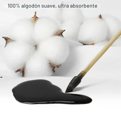 Miniatura 2 de 500 PCS Hisopos de Limpieza de Pistola de Precisión de 6 Pulgadas con Estuche de Almacenamiento - Hisopos Largos de Algodón con Mango de Bambú Sin