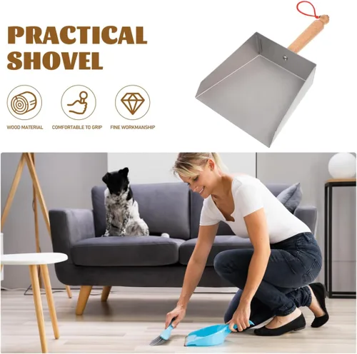 Miniatura 5 de Healeved Mini recogedor de acero inoxidable pequeño de metal para escritorio de cocina, limpieza de mesa de 8.66 x 5.51 x 1.57 pulgadas