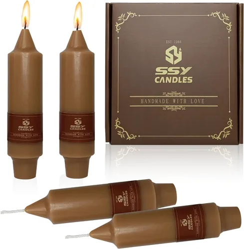 Velas cónicas cortas de 5 pulgadas, hechas a mano, sin perfume, juego de 4 velas cónicas en espiral trenzadas para decoración del hogar y bodas