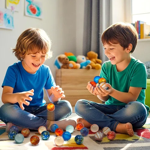 Miniatura 6 de Pllieay 24 bolas hinchables con temática de ocho planetas del sistema solar espacial para recuerdos de fiesta de niños, relleno de bolsa de regalo