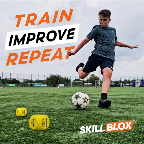 Miniatura 5 de Skill Blox Regalo de fútbol para niños - Dados de entrenamiento de tiro ShotMaster - Divertido juego de entrenamiento de tiro de fútbol para niños