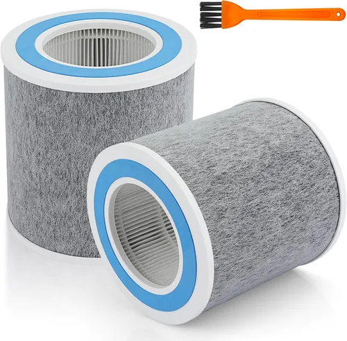 Paquete de 2 filtros de repuesto para Shark HP100 HP102 HP102PET - Filtros True HEPA Clean Sense - Comparar parte HE1FKPET HE1FKBAS HE1FKBASMB