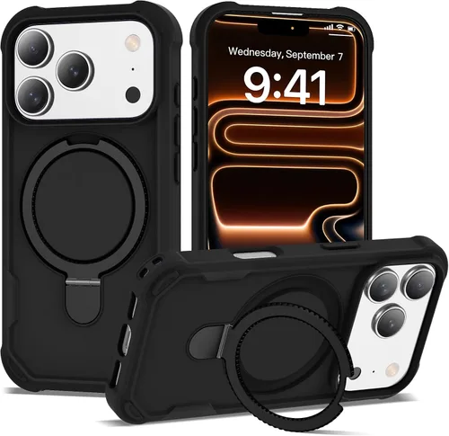 Miniatura 59 de Funda compatible con iPhone 12 y 12 Pro de 6.1 pulgadas con soporte de anillo magnético [protección militar contra caídas] [compatible con MagSafe]