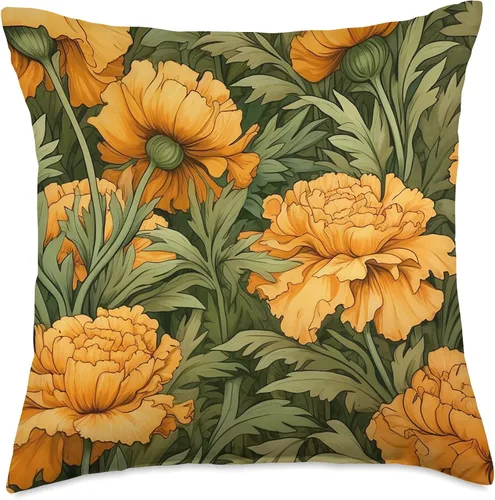 Miniatura 5 de Marigold Flower Cojín floral encantador, 16 x 16, multicolor