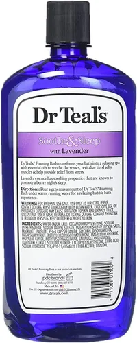 Miniatura 4 de Dr. Teal's - Set de regalo de variedad de baño espumoso (paquete de 2, 34 onzas cada una) – Calmar y dormir lavanda, resplandor y resplandor