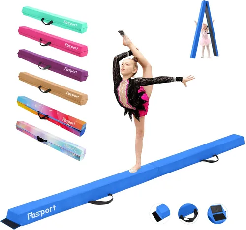 Miniatura 13 de FBSPORT - Barra de equilibrio plegable de 8 pies, 9 pies, 9.5 pies; viga de gimnasia de espuma, viga de equilibrio plegable para niños y adultos