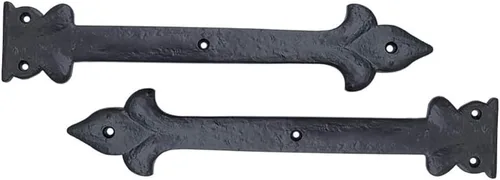 Miniatura 26 de Adonai Hardware Adonijah Bisagra falsa de aluminio para montaje frontal (6.5" x 12 Pack, Negro mate) para puertas de granero, puertas, armarios
