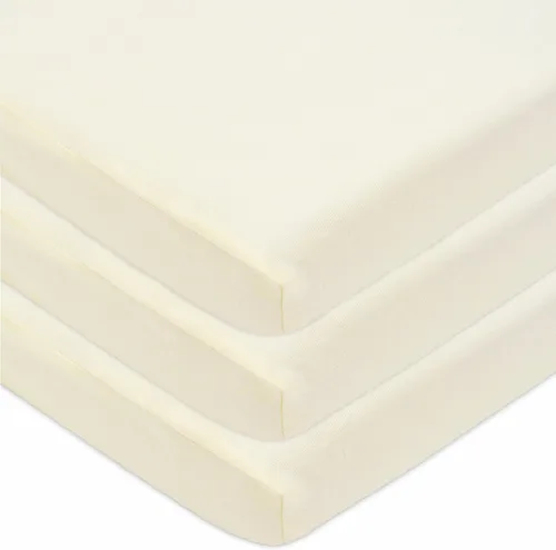 Miniatura 28 de American Baby Company Sábana bajera ajustable para cuna/moisés 100% algodón natural de 36" x 18" - Sábana suave, transpirable e hipoalergénica, Crema