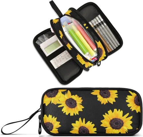 Miniatura 10 de Estuche para lápices de gran capacidad de los años 80 y 90, bolsa para lápices, oficina, escuela, bolsa grande para bolígrafos con almacenamiento