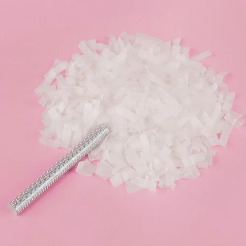 Miniatura 10 de BATTIFE Paquete de 10 varitas de confeti blanco, palitos de confeti de papel de seda para celebraciones de bodas, aniversarios, cumpleaños, 7.8