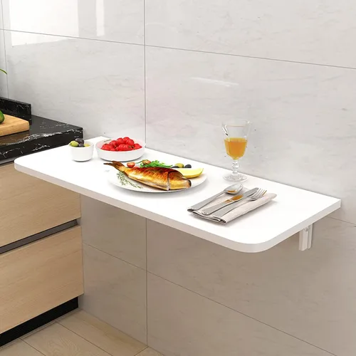 Miniatura 7 de Mesa plegable de pared para montaje en pared, mesa plegable de pared resistente, complemento perfecto para oficina, lavandería, hogar, bar, cocina