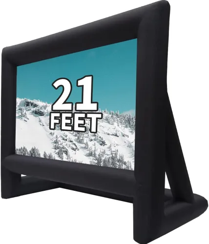 Miniatura 8 de XHYCPY Pantalla de Proyector Inflable de 20 Pies para Exteriores, Pantalla de Película Inflable con Soplador de Aire y Bolsa de Almacenamiento
