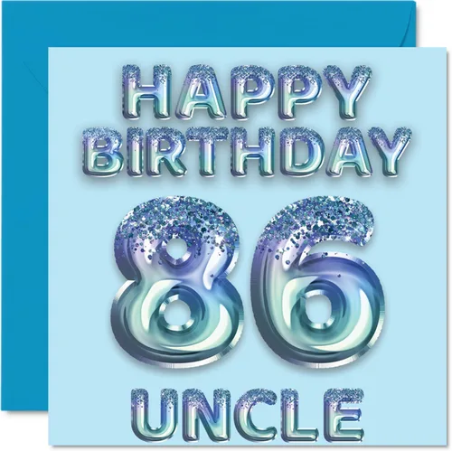 Miniatura 254 de Stuff4 Tarjeta de primer cumpleaños para niños, globo de fiesta con purpurina azul, tarjetas de feliz cumpleaños para niño de 1 año, nieto, hijo, 57
