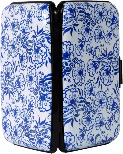 Miniatura 3 de Cartera de aluminio con bloqueo RFID delgado de metal para tarjetas de crédito