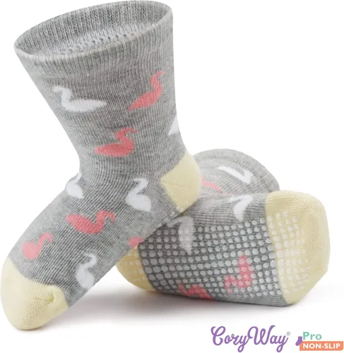 Miniatura 5 de CozyWay Non Slip Toddler Socks 612 Pairs with Grip for Boys Girls Baby Infants Kids Anti Skid Cotton Crew Socks 1-9 Years