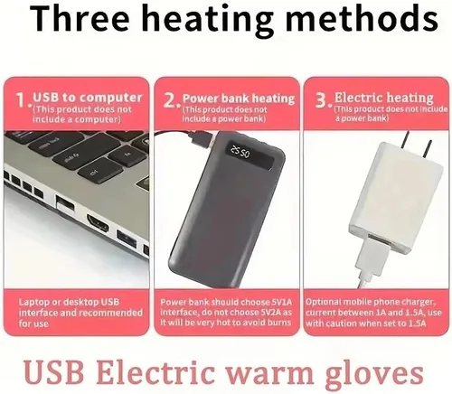 Miniatura 6 de 2 guantes térmicos para hombres y mujeres, guantes térmicos para calentar las manos, guantes de invierno cálidos para equitación, esquí, senderismo