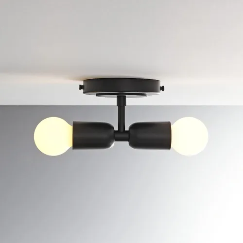 Miniatura 4 de BRIGHTTIA Luna Duo - Aplique de pared de 2 luces, accesorio moderno de mediados de siglo para pared y techo, lámpara Edison minimalista para pasillo