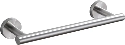 Miniatura 27 de SEIDO Toallero de acero inoxidable 304 para pared de baño, longitud útil de 9.6 pulgadas, barra de toalla de mano dorada cepillada, barra de toalla