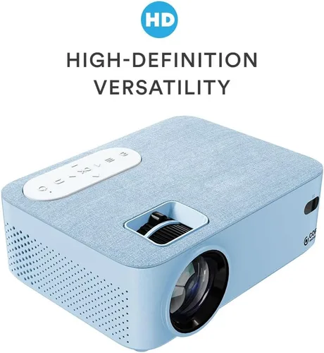 Miniatura 3 de Paquete de cine en casa con proyector, pantalla de 120 pulgadas y dos mini altavoces instantáneos inalámbricos Bluetooth de conducción ósea, azul