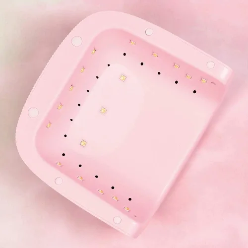 Miniatura 3 de KADS Lámpara de uñas LED UV de 48 W, secador de luz UV profesional, mini secador de esmalte de uñas, secado de uñas (rosa)