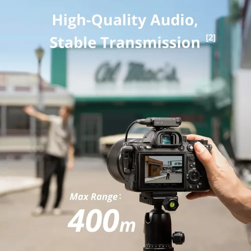 Miniatura 9 de DJI Mic Mini (2 TX + 1 RX + estuche de carga), micrófono inalámbrico Lavalier para iPhone/cámara/Android, ultraligero, audio rico en detalles, uso