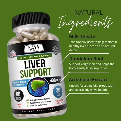 Miniatura 5 de Kaya Naturals Liver Cleanse Detox & Repair - Suplemento de cardo mariano - Desintoxicación hepática para mujeres y hombres - Extracto de alcachofa