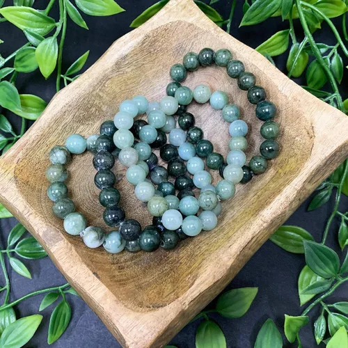 Miniatura 400 de Gem Avenue Handmade Round Bead Stretch Bracelet Unisex Natural Stone Beaded Jewelry for Men & Women, Elastic Wristband for Daily Wear