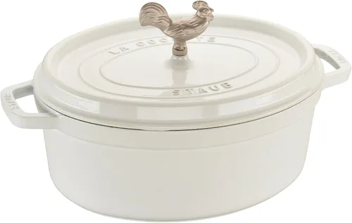 Miniatura 7 de Staub Hierro fundido Coq au Vin Cocotte de 5.75 cuartos de galón - Albahaca, Hecho en Francia