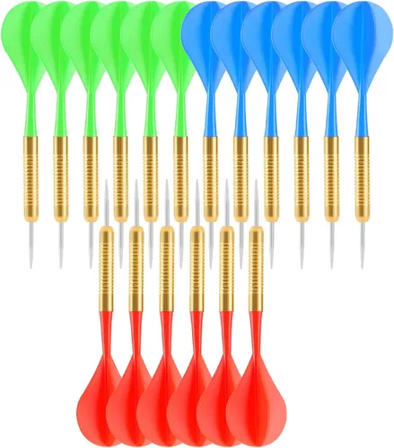 Accmor 18 Pack Steel Tip Darts, 16 Grams Metal Tip Dart Set, Darts Metal Tip Set, Metal Darts for Dartboard