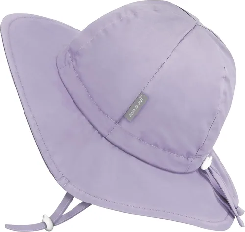Miniatura 25 de JAN & JUL Sombrero de sol de algodón UPF 50+ con ala ancha para niñas pequeñas