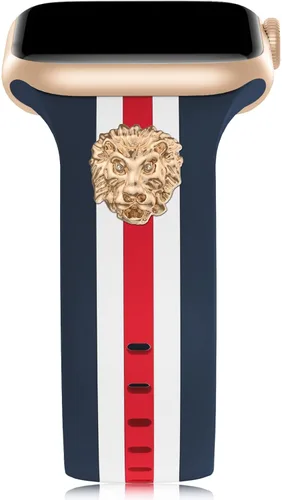 Miniatura 14 de Banda de diseñador con adornos decorativa compatible con Apple Watch de 38mm 40mm 41mm 42mm 44mm 45mm 46mm 49mm, para mujeres y hombres, pulseras