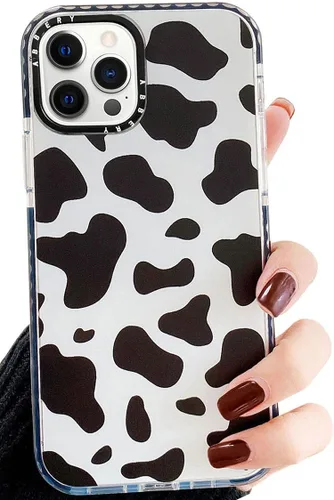 Miniatura 19 de Abbery Diseñado para iPhone 8 Plus/7 Plus/6 Plus/6S Plus Funda transparente con estampado de vaca, linda funda protectora de silicona TPU