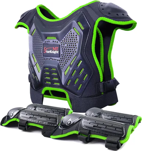 Miniatura 8 de StarknightMT Equipo de Bicicleta de Tierra para Niños - Equipo de Protección Juvenil para Montar Motocicleta, Traje de Armadura de Motocross