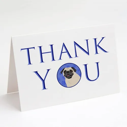Miniatura 7 de Caroline's Treasures CK8919GCA7P - Tarjetas de felicitación y sobres de agradecimiento tricolor #1, diseño de pastor australiano, color negro, Blanco