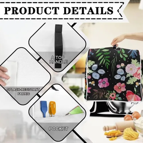 Miniatura 5 de Peach Blossom Kitchen Aid - Funda acolchada para batidora de pie, paquete individual, se adapta a todos los modelos de cabezal inclinable y elevador