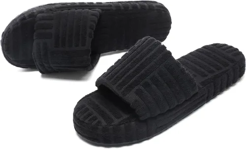 Miniatura 7 de Jakcuz Sandalias de rizo para mujer, sandalias de moda para niñas, zapatos de casa con plataforma, puntera abierta, multicolor, lindas