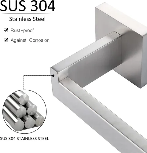 Miniatura 8 de KOKOSIRI Portarrollos de papel higiénico de níquel cepillado, portarrollos de papel higiénico de acero inoxidable para cocina, baño, dispensador