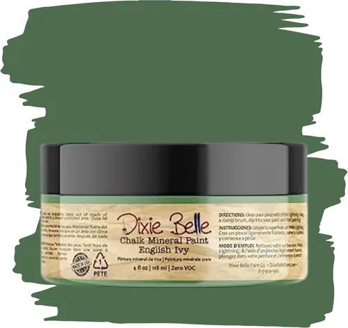 Miniatura 378 de Dixie Belle Paint Company - Pintura con acabado de tiza para muebles, color negro (Caviar), 1 galón, 128 fl oz, pintura mineral color rosa intenso
